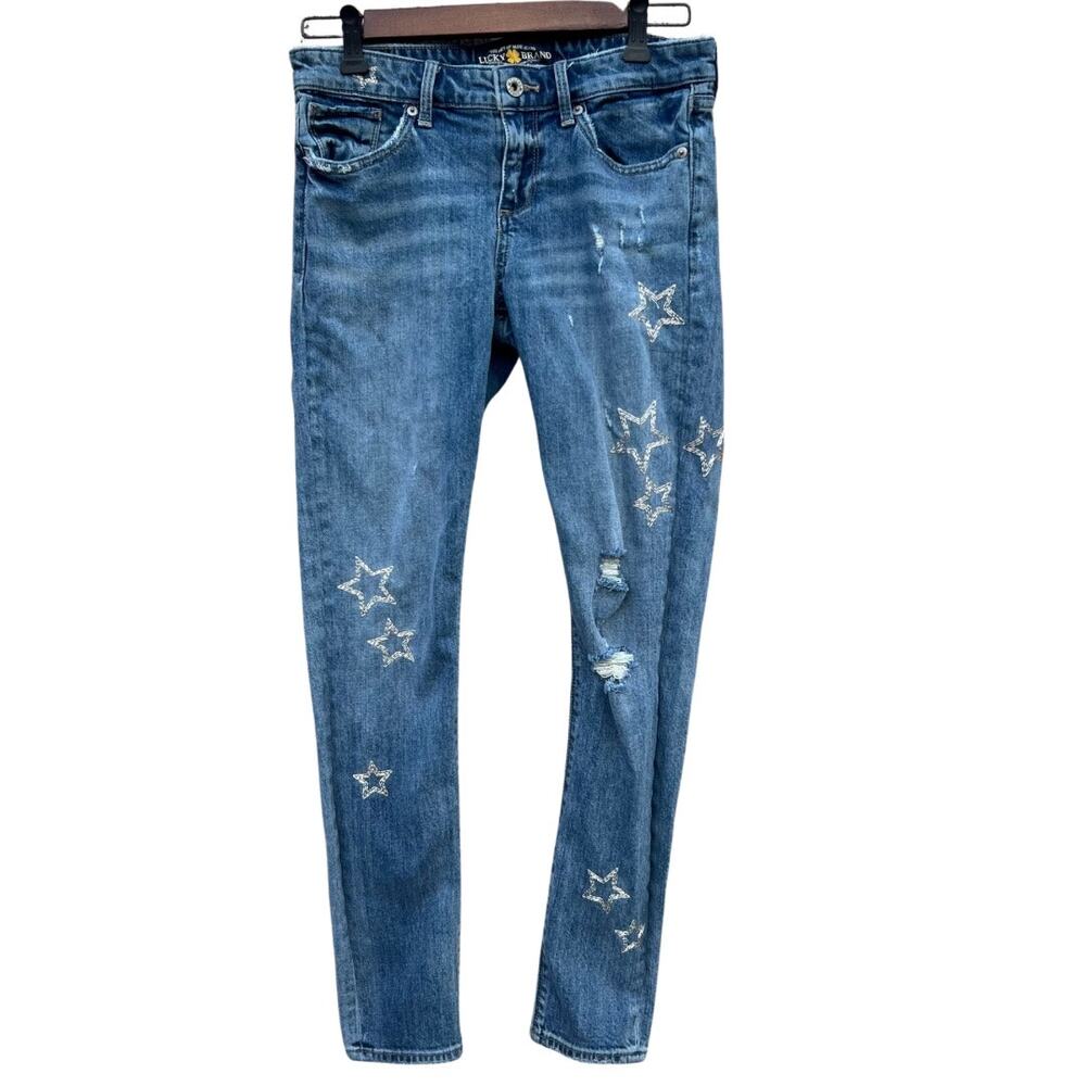 Lucky Brand Women’s Embroidered Stella Skinny Jeans Size 4